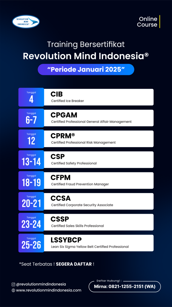 JADWAL PELATIHAN JANUARI ONLINE