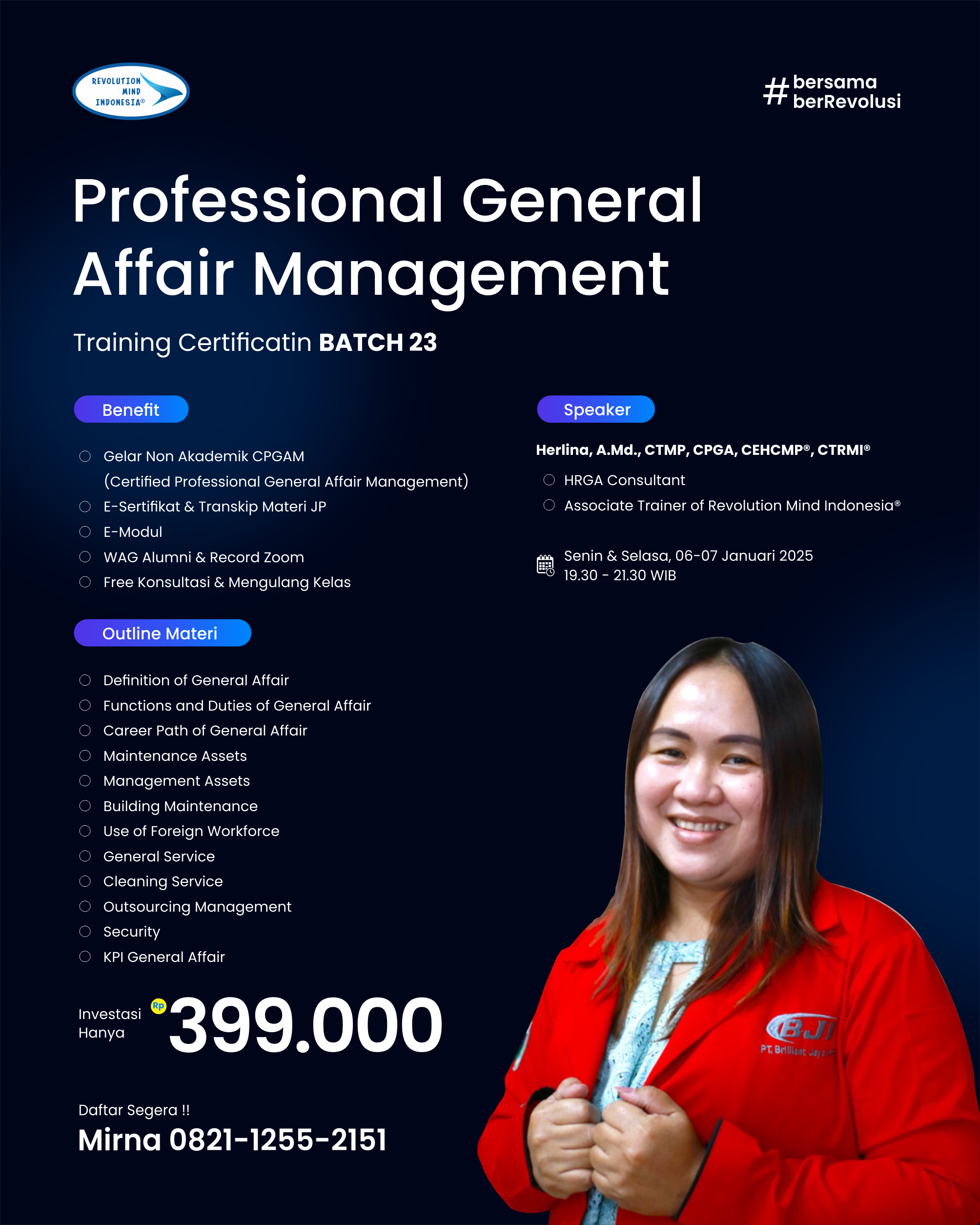 PROFESSIONAL GENERAL AFFAIR MANAGEMENT 23 PROFESSIONAL GENERAL AFFAIR MANAGEMENT 23