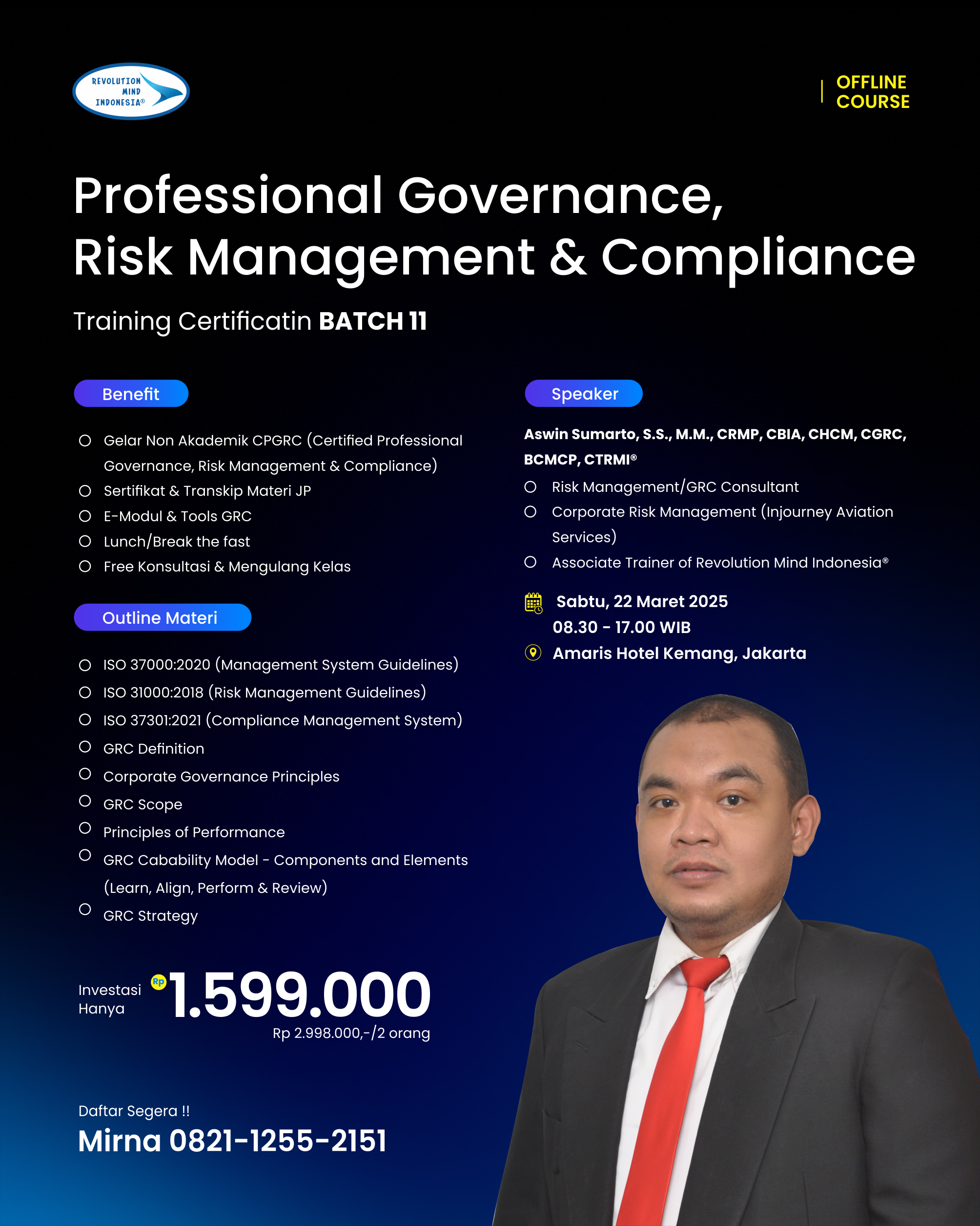 PROFESSIONAL GOVERNANCE, RISK MANAGEMENT & COMPLIANCE 11 OFFLINE