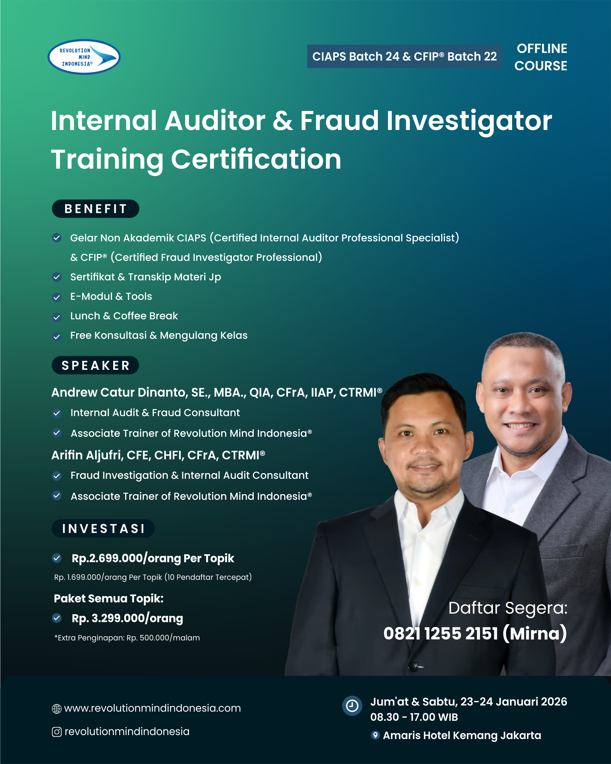 INTERNAL AUDITOR & FRAUD INVESTIGATOR OFFLINE