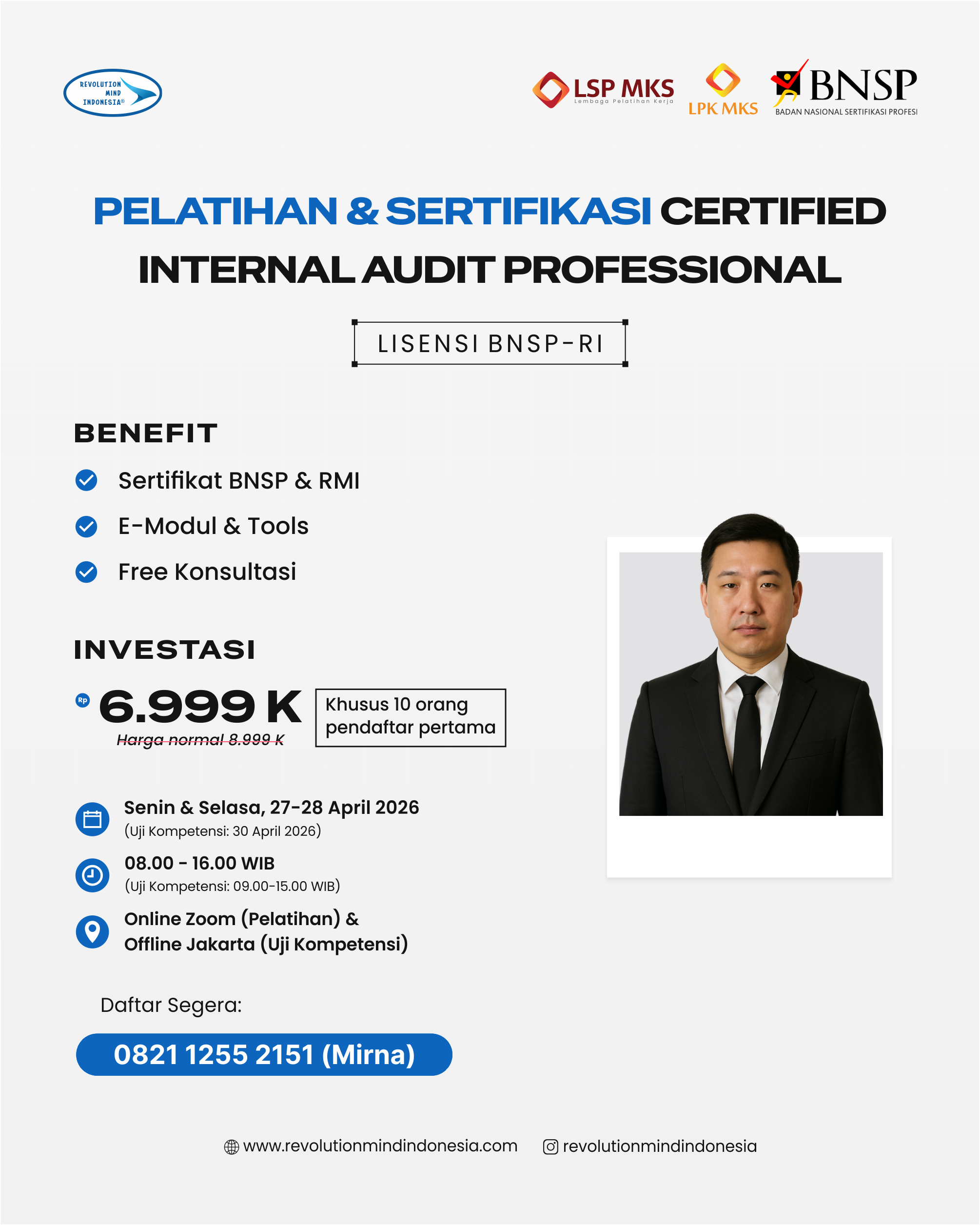 PELATIHAN & SERTIFIKASI CERTIFIED INTERNAL AUDIT PROFESSIONAL PELATIHAN & SERTIFIKASI CERTIFIED INTERNAL AUDIT PROFESSIONAL