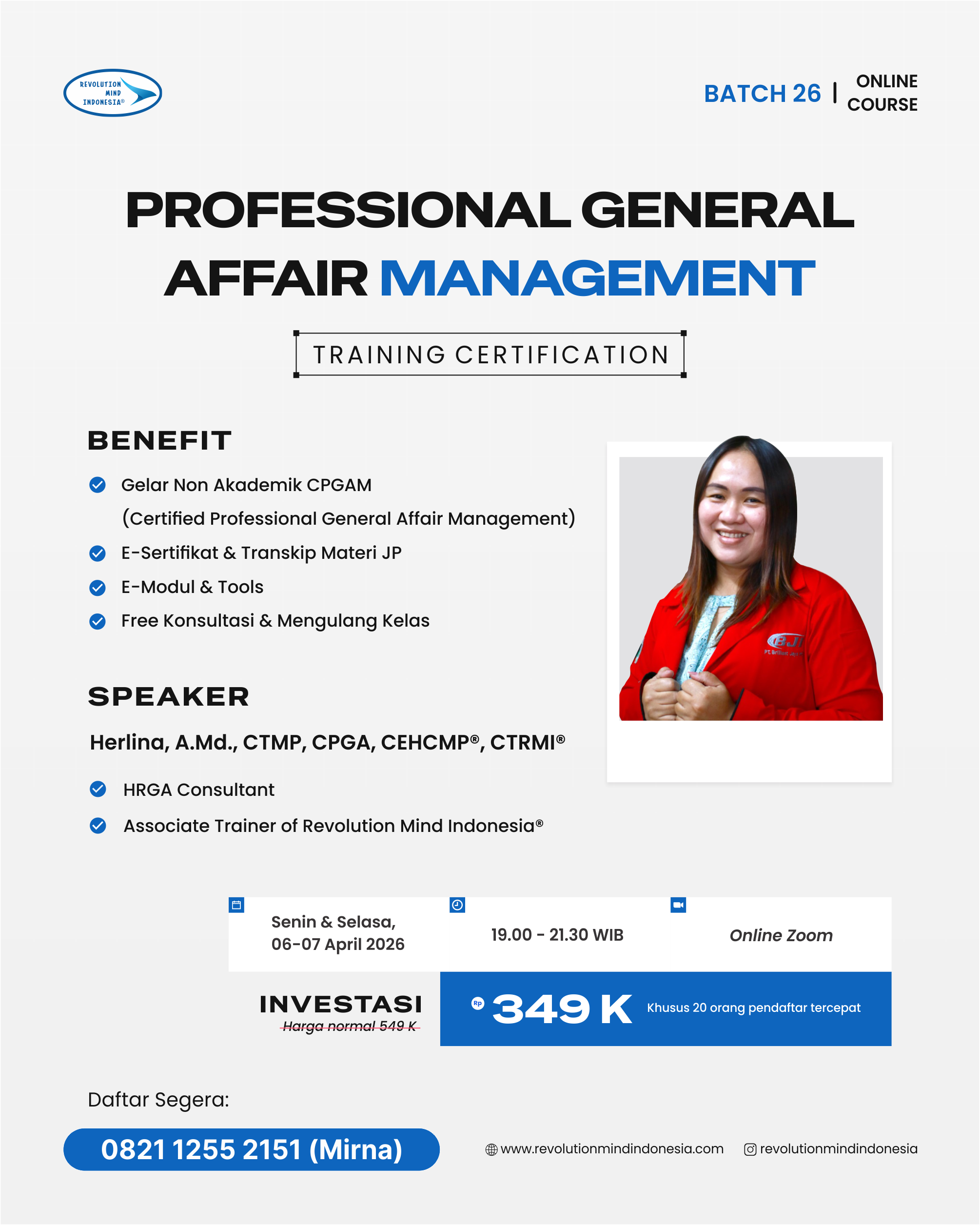 PROFESSIONAL GENERAL AFFAIR MANAGEMENT 26 PROFESSIONAL GENERAL AFFAIR MANAGEMENT 26