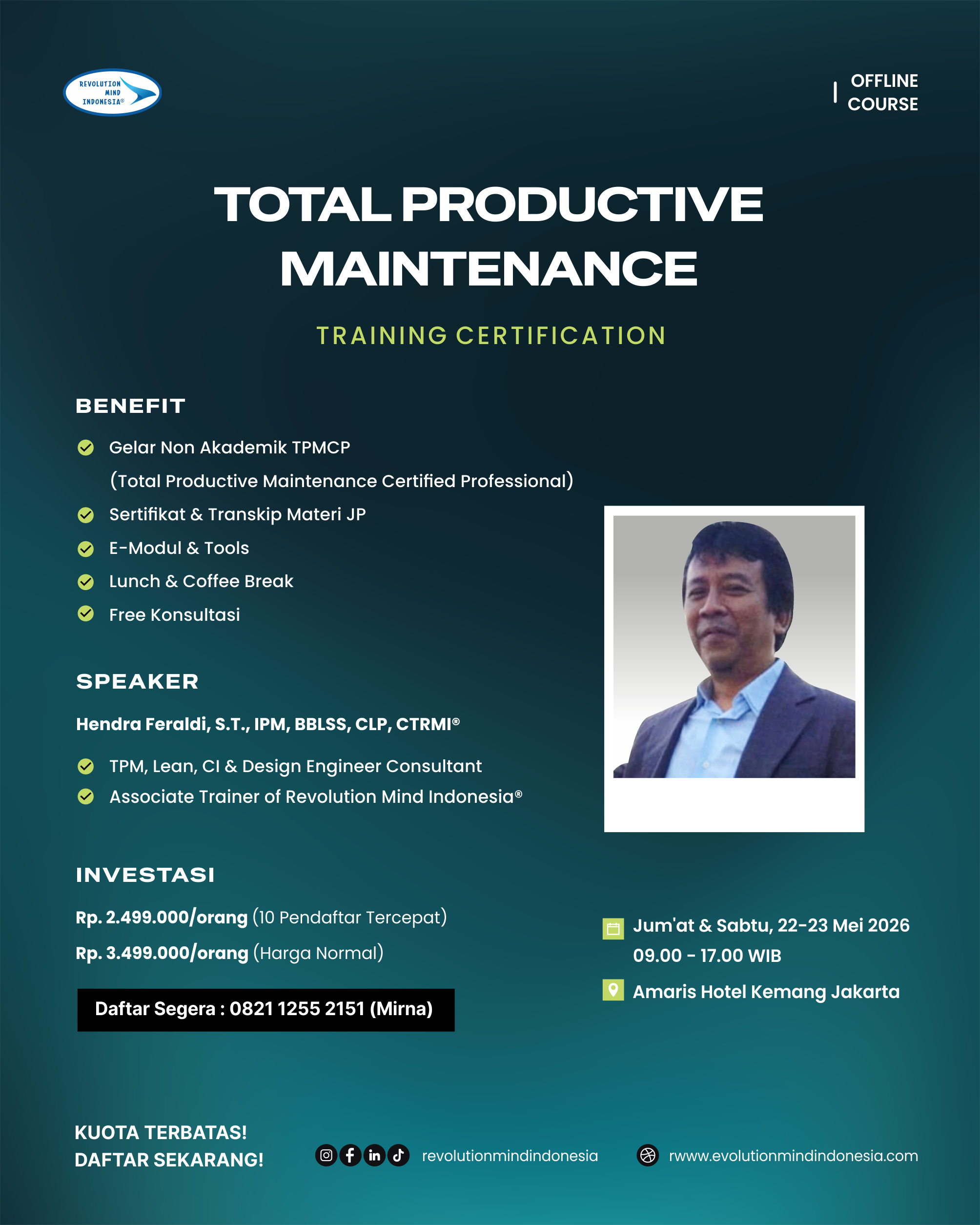 TOTAL PRODUCTIVE MAINTENANCE OFFLINE