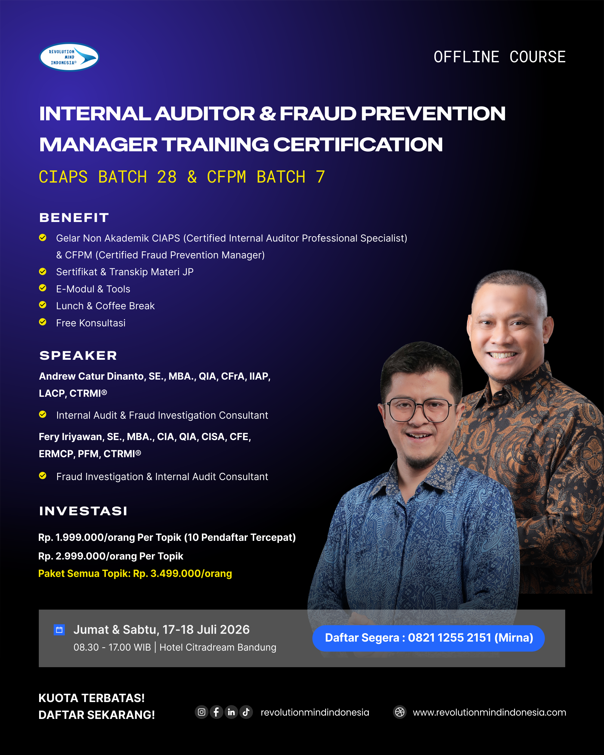 INTERNAL AUDITOR & FRAUD PREVENTION MANAGER