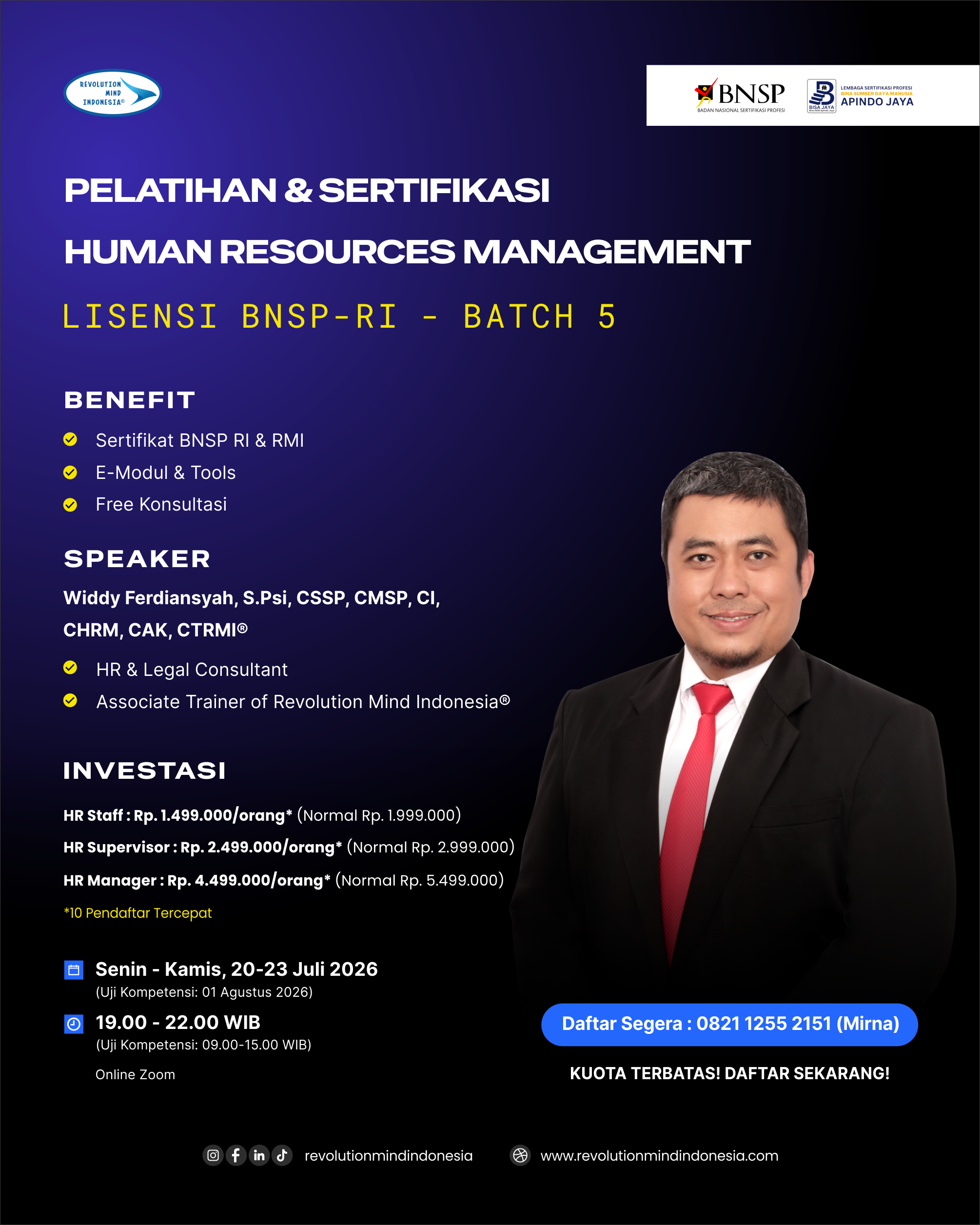 PELATIHAN & SERTIFIKASI HUMAN RESOURCES MANAGEMENT