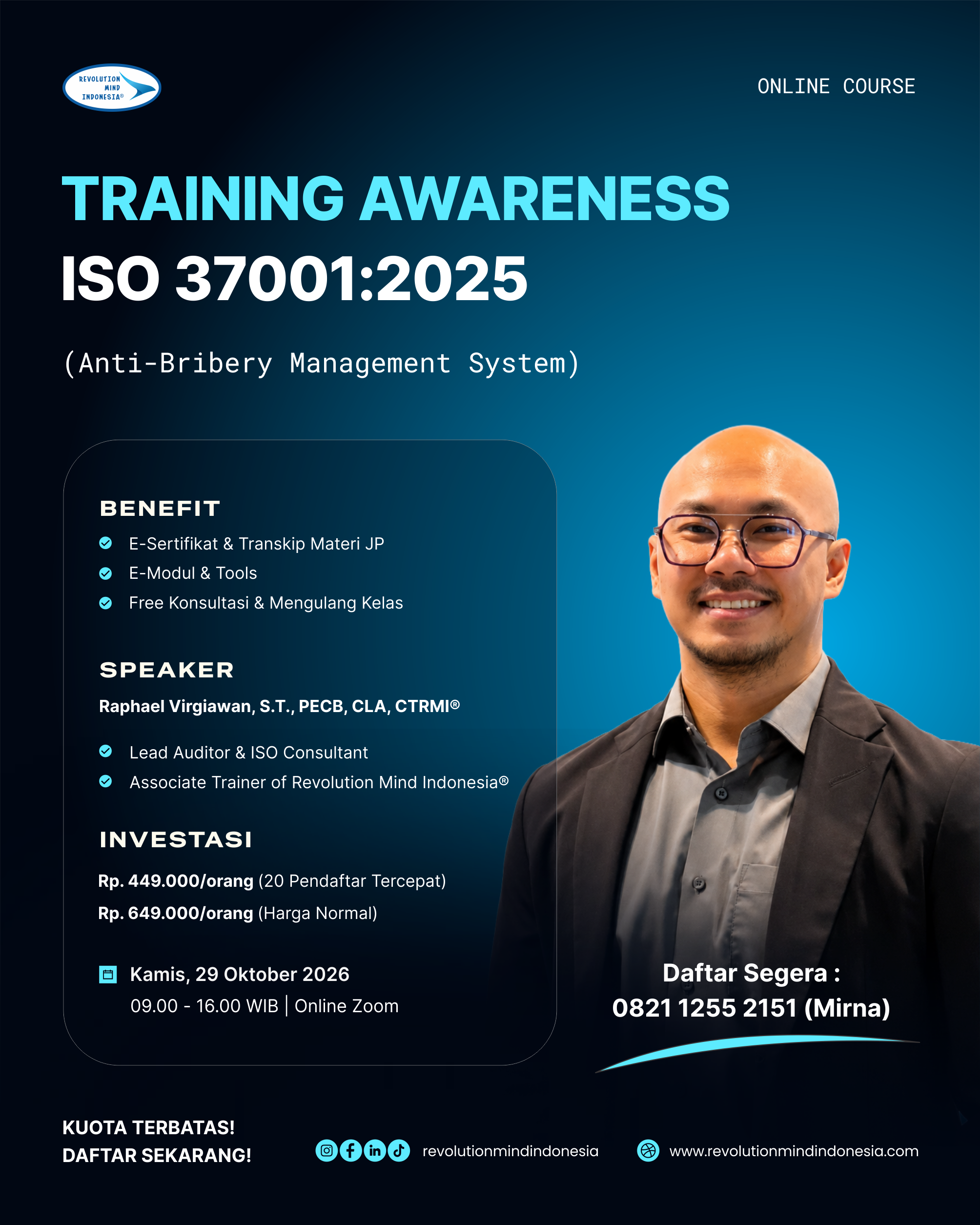 TRAINING AWARENESS ISO 370012025